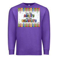 Purple see the ability not the disability Premium Sweatshirt - MaliasSmallBusiness