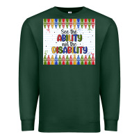 Sports Green see the ability not the disability Premium Sweatshirt - MaliasSmallBusiness