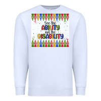 White see the ability not the disability Premium Sweatshirt - MaliasSmallBusiness