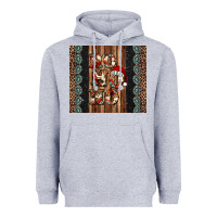 Heather Grey ho ho ho western christmas Heavyweight Hoodie - Jasminsmagicworld