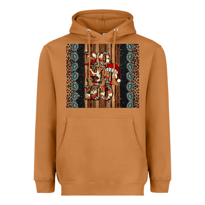 Ho Ho Ho Western Christmas Heavyweight Hoodie by Jasminsmagicworld | Teevron