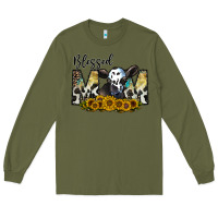 Army Green blessed Long Sleeve Tee - CowhideDigitalArt