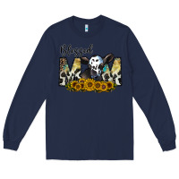 Navy blessed Long Sleeve Tee - CowhideDigitalArt