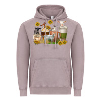 Vintage Zinc coffee cups goats Vintage Hoodie - texasbilliewilder