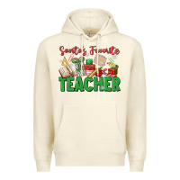 Sandshell santa's favorite teacher Premium Hoodie - MaliasSmallBusiness