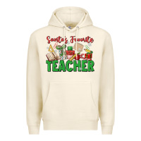 Tofu santa's favorite teacher Premium Hoodie - MaliasSmallBusiness