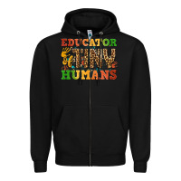Black educator of tiny humans Zipper Hoodie - BundleAndBundleShop