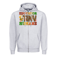Heather Grey educator of tiny humans Zipper Hoodie - BundleAndBundleShop