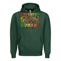 Sports Green educator of tiny humans Zipper Hoodie - BundleAndBundleShop