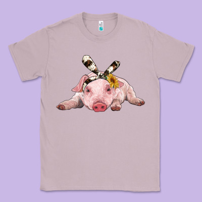 Baby Pig With Cowhide Ribbon Classic Tee Designed By Ranaportraitstore