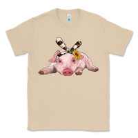 Mushroom baby pig with cowhide ribbon Classic Tee - RanaPortraitStore