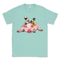 Seafoam baby pig with cowhide ribbon Classic Tee - RanaPortraitStore