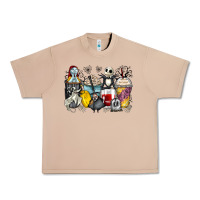 Cartoon Characters Coffee Cups Urban Heavy Tee | Teevron