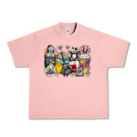Salmon cartoon characters coffee cups Urban Heavy Tee - Zillion Design Studio