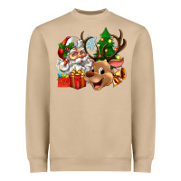 Mushroom santa and reindeer Heavyweight Sweatshirt - Zillion Design Studio