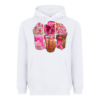 White breast cancer coffee cups Heavyweight Hoodie - NancyCooperArtShop