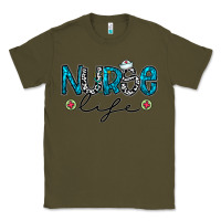 Army Green Nurse life Classic Tee - CowhideDigitalArt