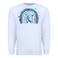 White in april wear blue autism awareness Premium Sweatshirt - MaliasSmallBusiness