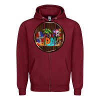 Burgundy Dominican Republic car coaster Zipper Hoodie - AdoDesignShop