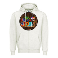 Oatmeal Heather Dominican Republic car coaster Zipper Hoodie - AdoDesignShop
