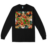 Black christmas leopard chicken Long Sleeve Tee - FaDigitalArtStudio