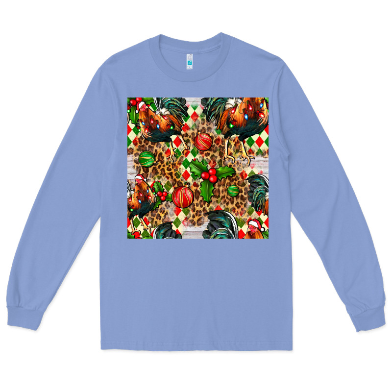 Christmas Leopard Chicken Long Sleeve Tee by FaDigitalArtStudio | Teevron