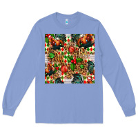 Colony Blue christmas leopard chicken Long Sleeve Tee - FaDigitalArtStudio
