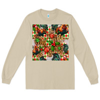 Mushroom christmas leopard chicken Long Sleeve Tee - FaDigitalArtStudio
