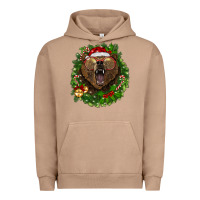 Pigment Burro christmas bear  wreath Urban Hoodie - BarkalooDesign