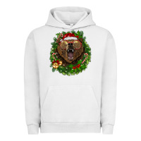 Pigment Lunar Rock christmas bear  wreath Urban Hoodie - BarkalooDesign