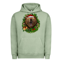 Christmas Bear  Wreath Urban Hoodie | Teevron