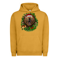 Pigment Peanut Butter christmas bear  wreath Urban Hoodie - BarkalooDesign