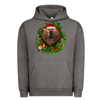 Pigment Tornado christmas bear  wreath Urban Hoodie - BarkalooDesign