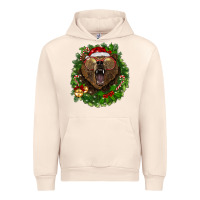 Sandshell christmas bear  wreath Urban Hoodie - BarkalooDesign