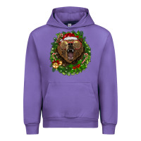 Tulip christmas bear  wreath Urban Hoodie - BarkalooDesign