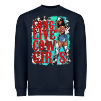 Navy long live cowgirls Heavyweight Sweatshirt - texasbilliewilder