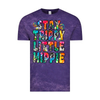 Cloud Purple stay trippy little hippie Vintage Tee - Zillion Design Studio