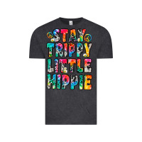 Vintage Black stay trippy little hippie Vintage Tee - Zillion Design Studio