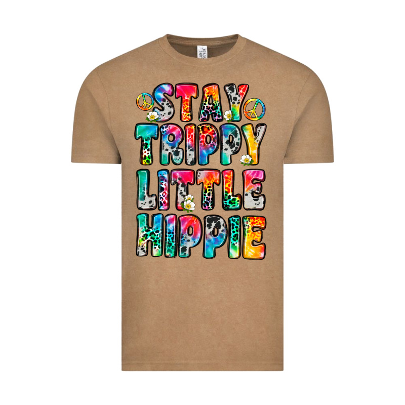 Stay Trippy Little Hippie Vintage Tee by Zillion Design Studio | Teevron