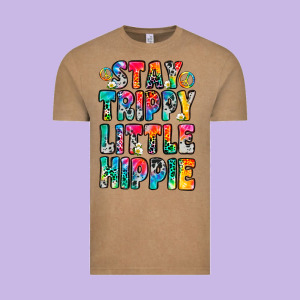 Stay Trippy Little Hippie Vintage Tee Designed By Zillion Design Studio