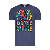 Vintage Denim stay trippy little hippie Vintage Tee - Zillion Design Studio