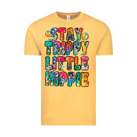 Vintage Mustard stay trippy little hippie Vintage Tee - Zillion Design Studio