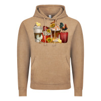 Vintage Coffee coffee cups rooster Vintage Hoodie - texasbilliewilder