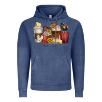 Vintage Denim coffee cups rooster Vintage Hoodie - texasbilliewilder