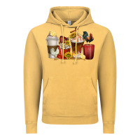 Coffee Cups Rooster Vintage Hoodie | Teevron