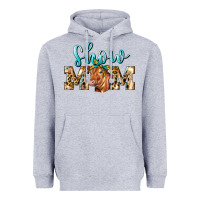 Heather Grey Western Show Mom Red Angus Heavyweight Hoodie - LillyAllenDesigns