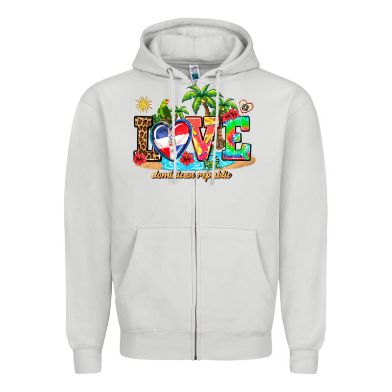 Love Dominican Republic Zipper Hoodie by AdoDesignShop | Teevron
