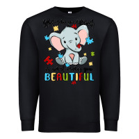Black what makes you different is what makes you beautif Premium Sweatshirt - MaliasSmallBusiness