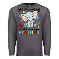 Charcoal Heather what makes you different is what makes you beautif Premium Sweatshirt - MaliasSmallBusiness