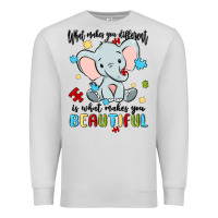 Dove Grey what makes you different is what makes you beautif Premium Sweatshirt - MaliasSmallBusiness